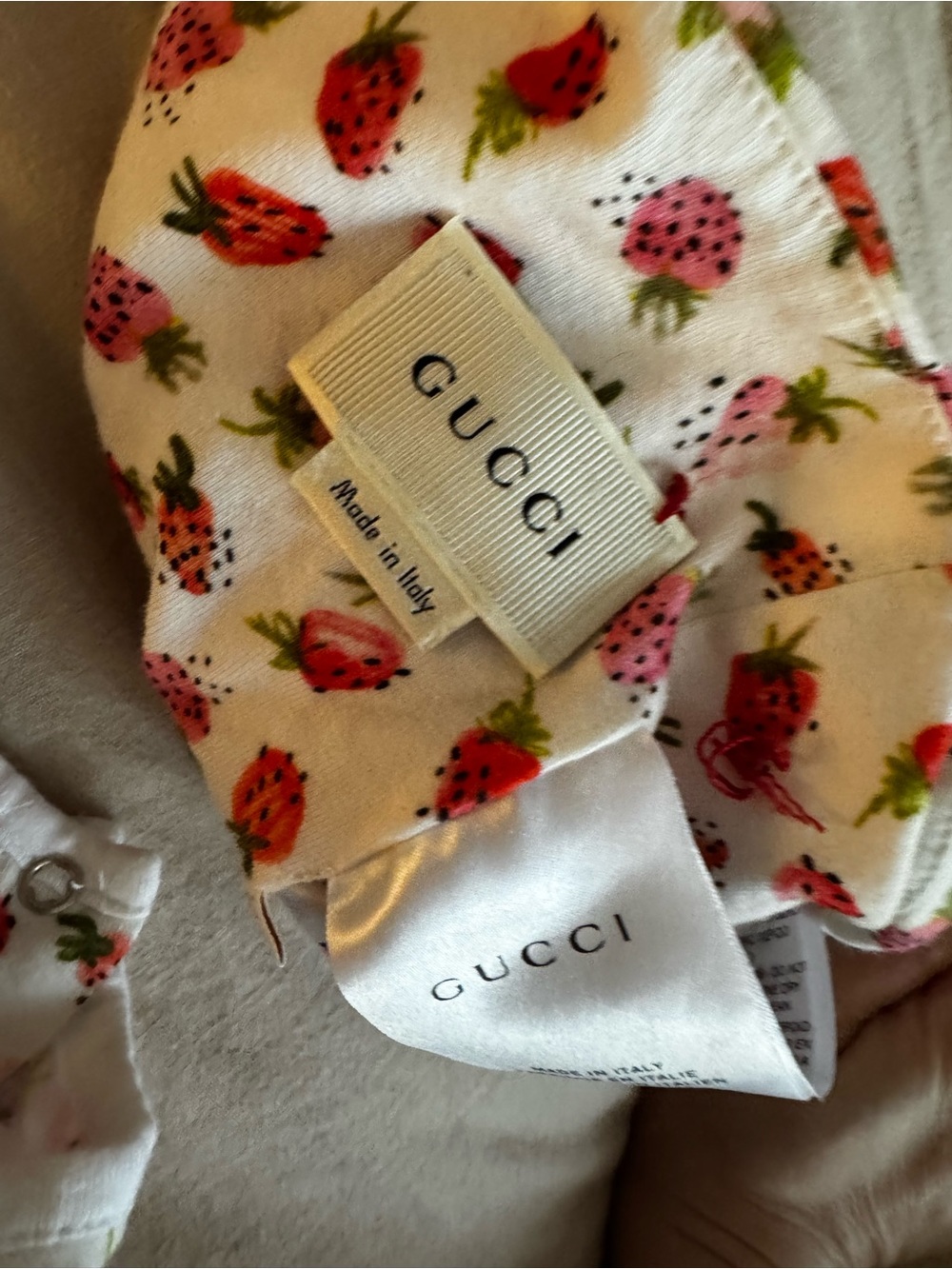 Gucci Baby Onesie and Hat